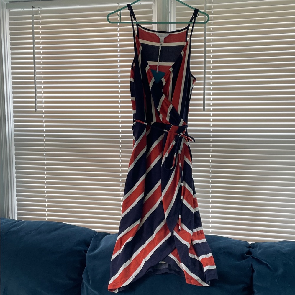 Wrap dress with spaghetti straps